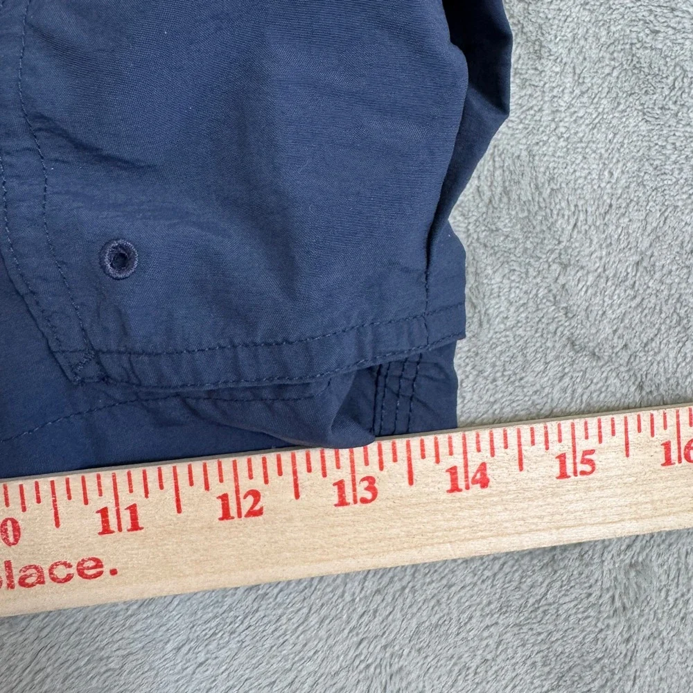 Columbia Mens Navy Blue Nylon Cargo Shorts Elastic Waist Belted XXL